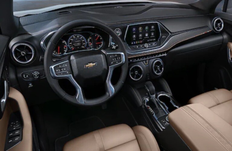 2022 Chevy Blazer interior and steering wheel 2022 Chevy Blazer interior and steering wheel