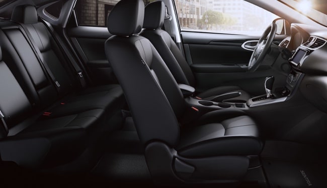 The spacious interior of the 2019 Nissan Sentra
