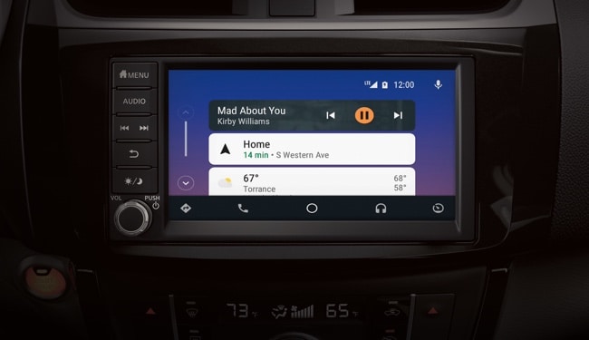 Touchscreen display inside the 2019 Nissan Sentra