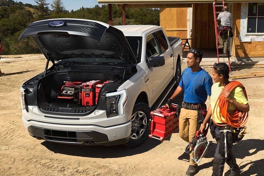 Frunk (Front Trunk) of The 2023 Ford F-150 Lightning