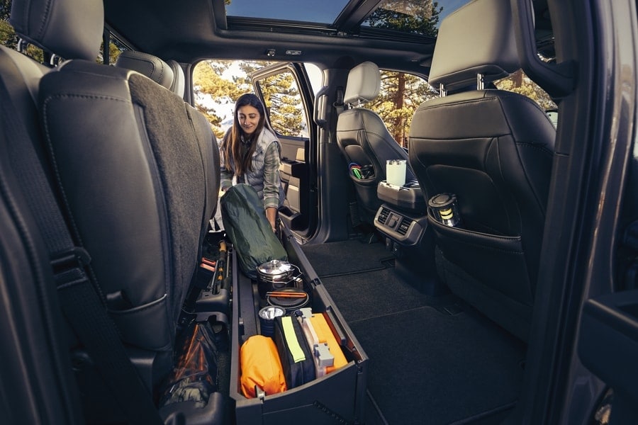 Easy Access Under Seat Storage in 2023 Ford F-150 Lightning