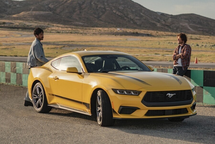 Ford Mustang on the Racetrack