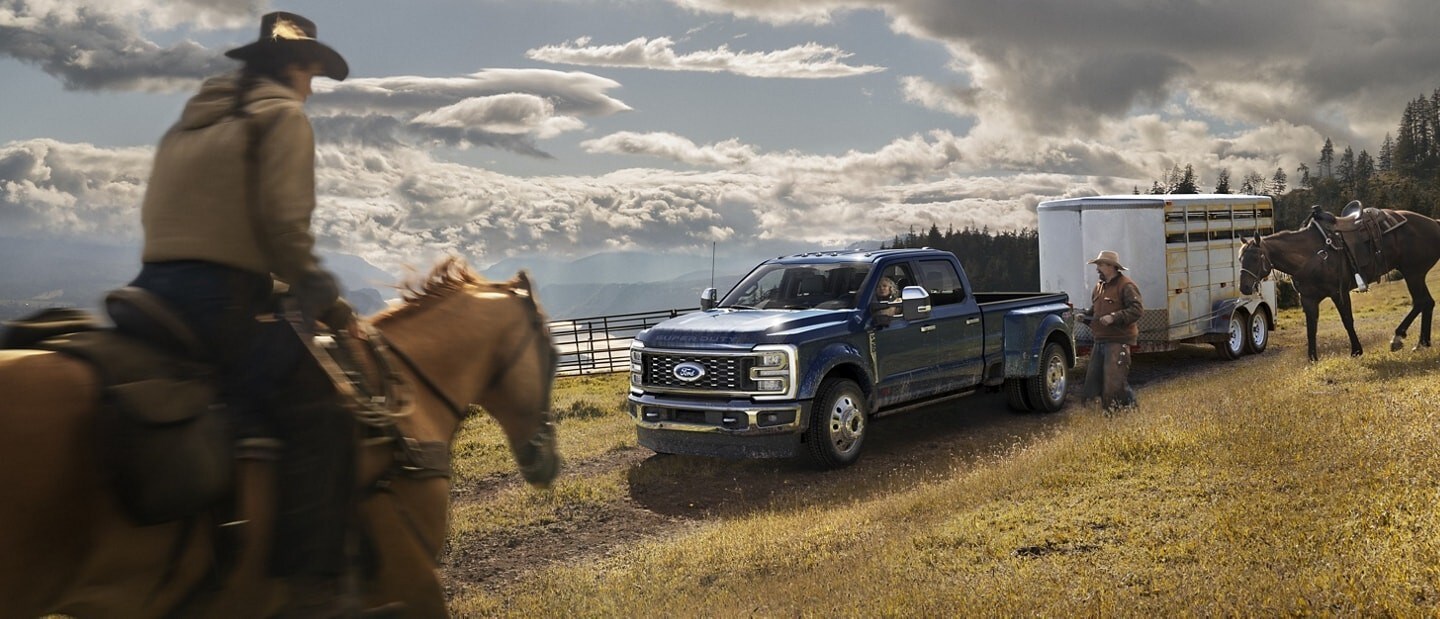 Ford Super Duty Towing Horse Trailer