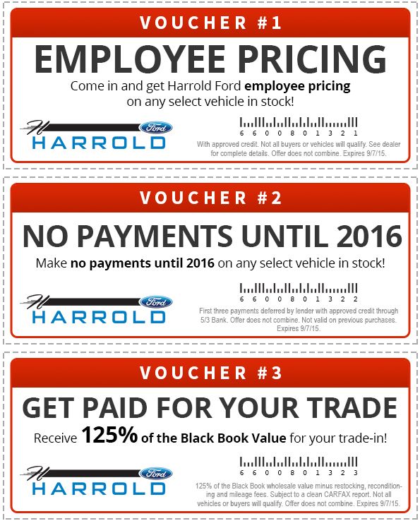 Ford Labor Day Voucher Ford Labor Day Specials