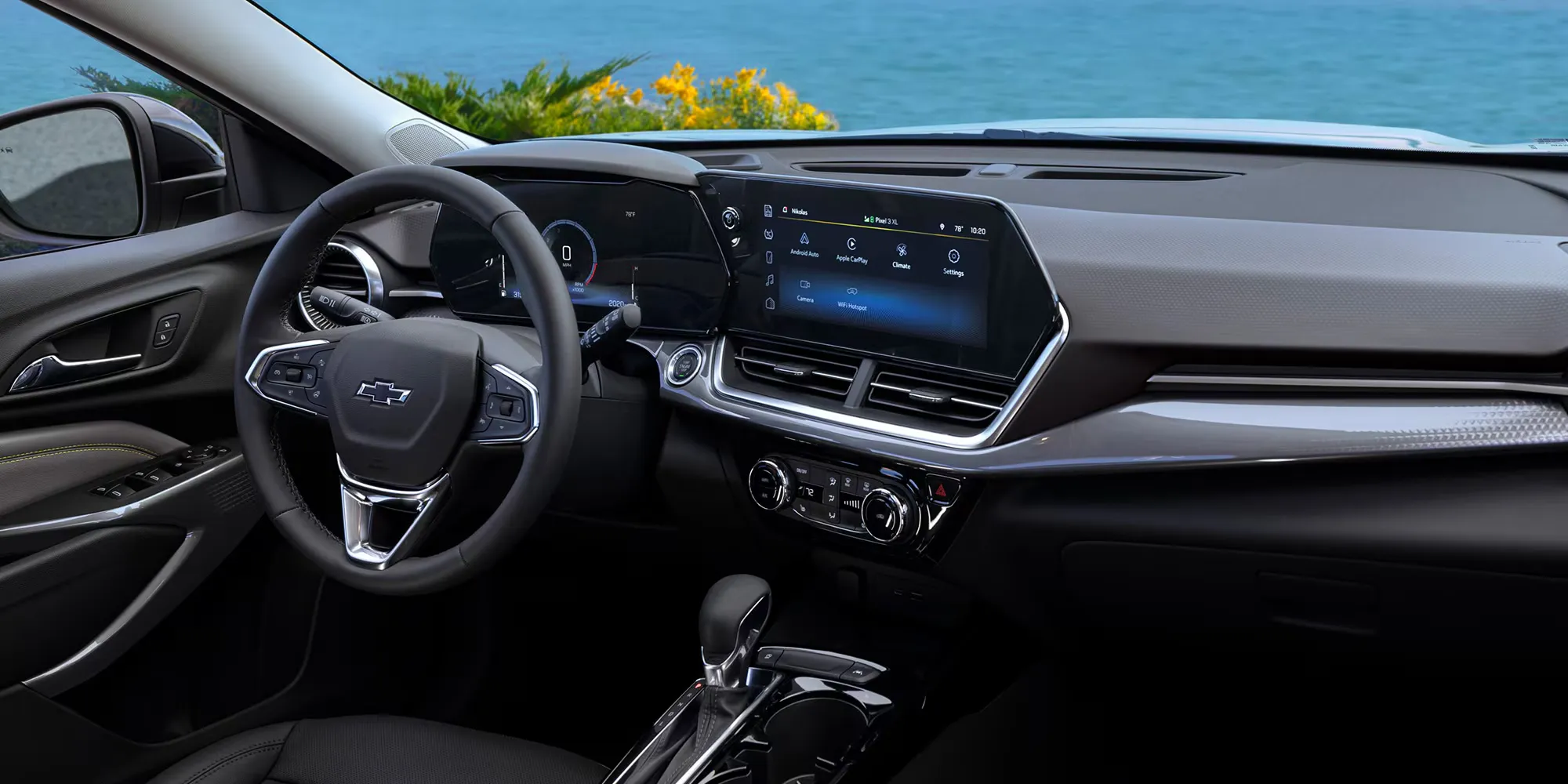 The 11-inch infotainment display in the 2026 Chevrolet Trax.