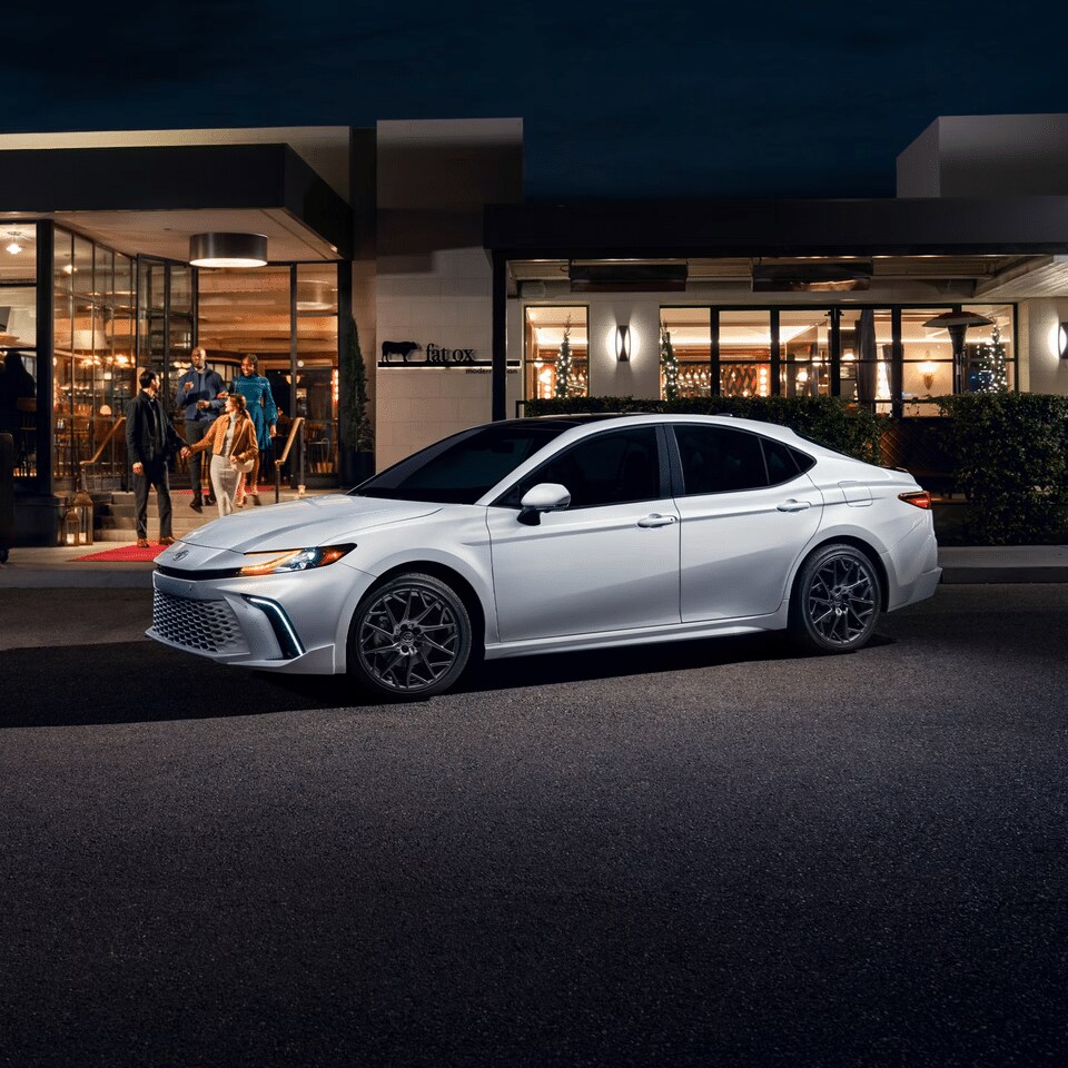 Sleek exterior design of the 2026 Toyota Camry Hybrid.