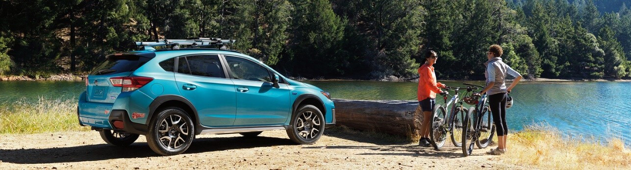 2019 Subaru Outback Hybrid Parked by the Lake