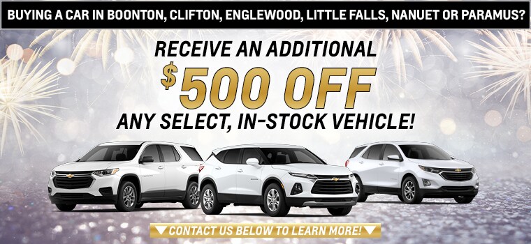 Hawthorne Chevrolet Goffle Road Hawthorne Nj RECEIVE AN ADDITIONAL $500 TOWARD YOUR PURCHASE! | Hawthorne Chevrolet