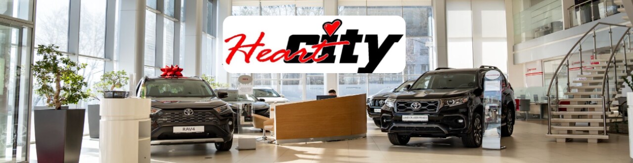 Toyota-Car-Payment-Calculator.png Heart City Toyota dealership in Elkhart, IN, showcases a lineup of Toyota vehicles for sale.