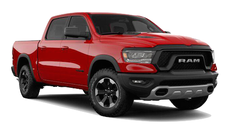 2019 Ram 1500 Rebel A red 2019 Ram 1500 Rebel