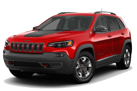 2019 Jeep Cherokee Trailhawk A red 2019 Jeep Cherokee Trailhawk