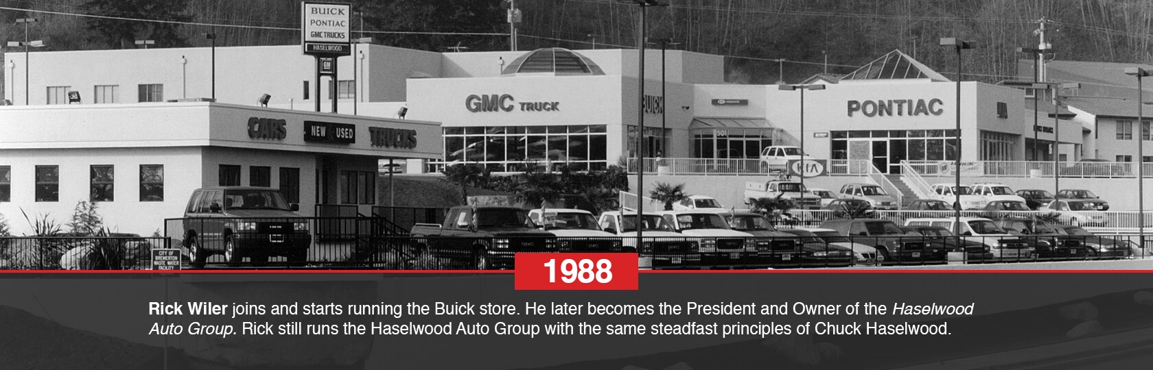 1988 - Rick Wiler joins and starts running the Buick
store
