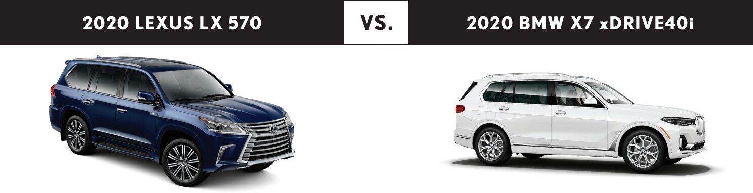 2020 LEXUS LX 570 VS. 2020 BMW X7 xDrive40i