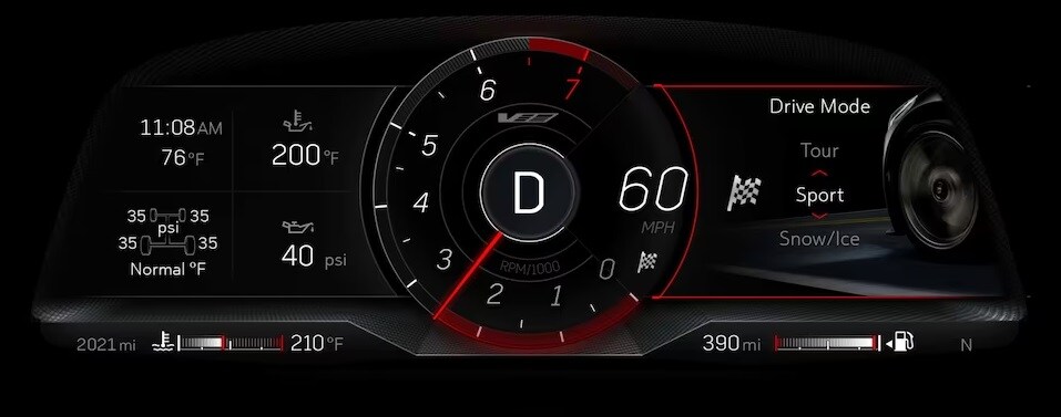 2023 Cadillac CT4-V Information Display