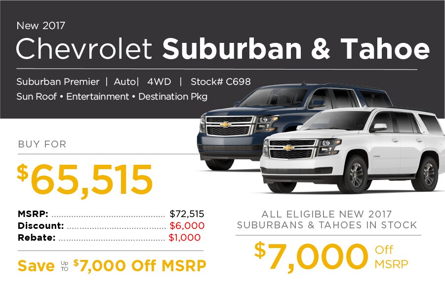 Chevrolet Suburban & Tahoe Special Offer