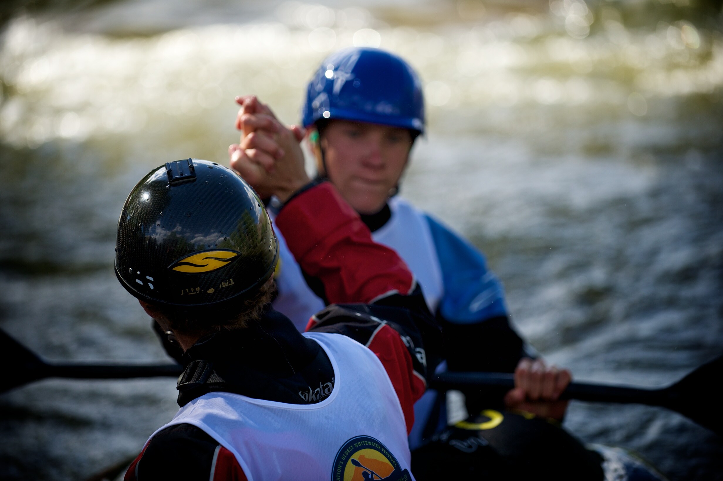 Kayakers high five.png