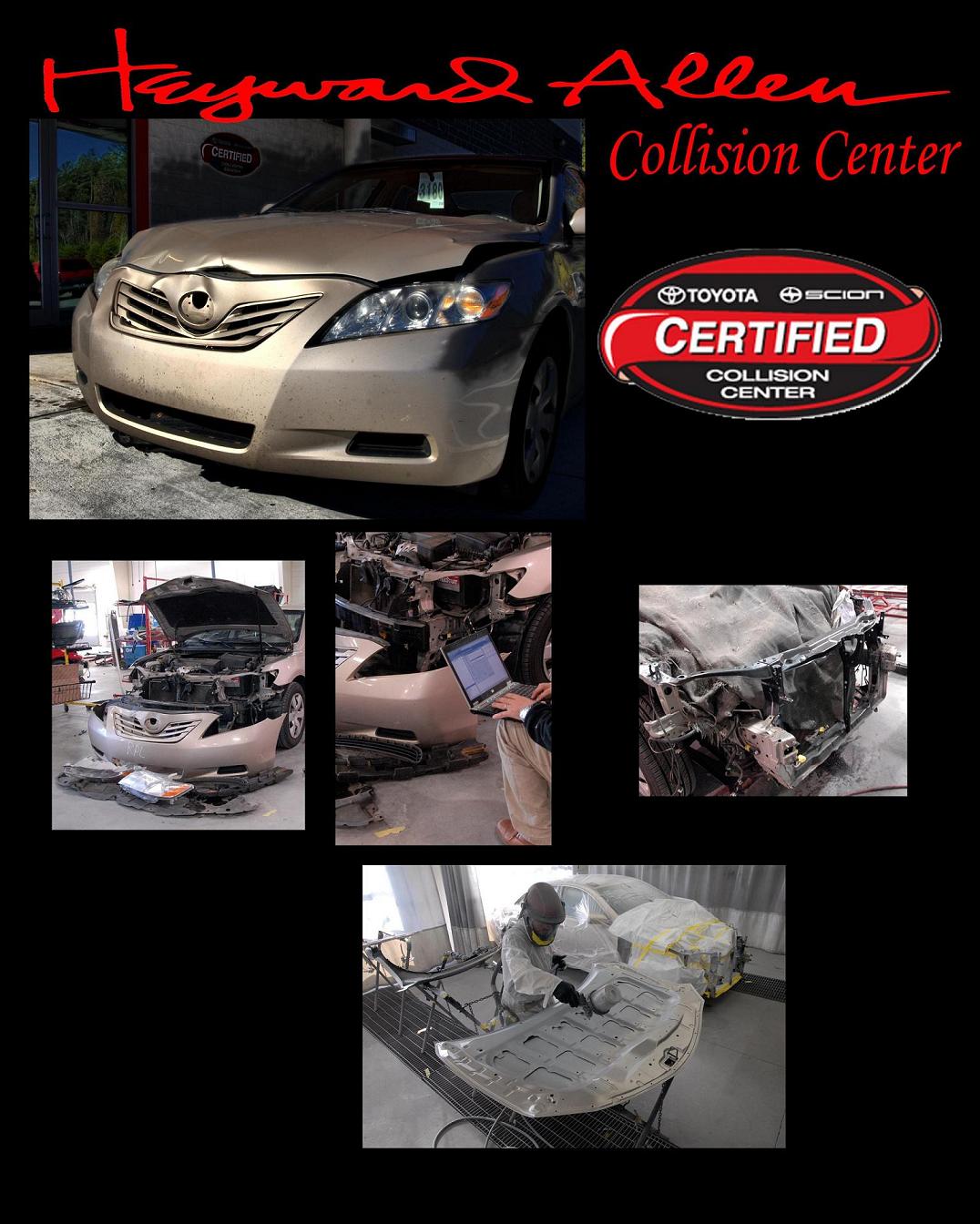 Before and after pictures of cars fixed by our auto body shop