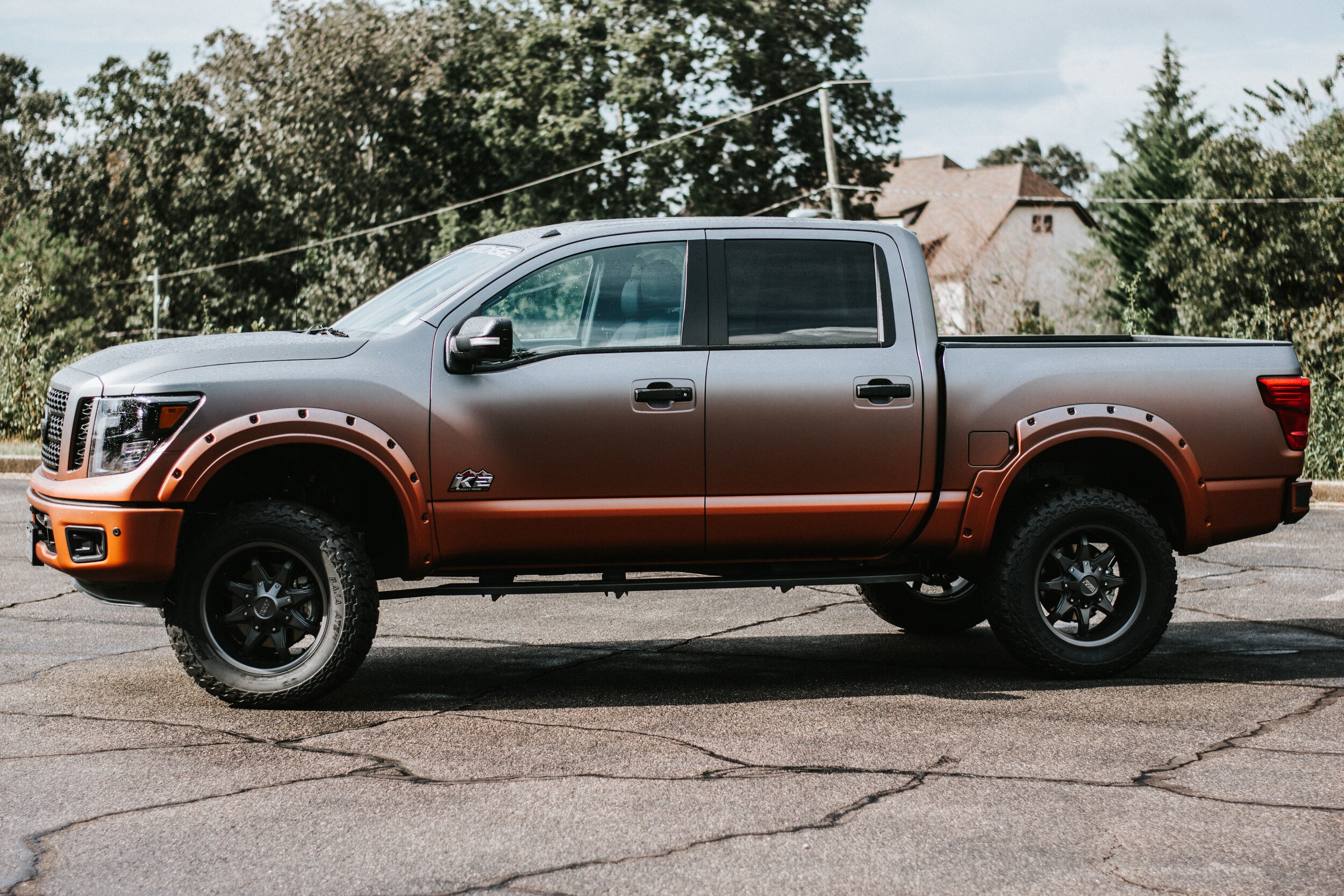 2018 Nissan Titan Rocky Ridge Trucks with a Matte Fade finish