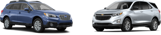 Compare 2017 Subaru Outback to the 2018 Chevrolet Equinox