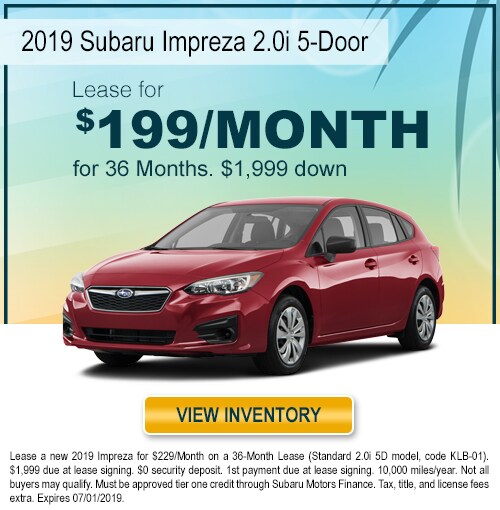 Hodges Subaru Lease Special 2019 Impreza