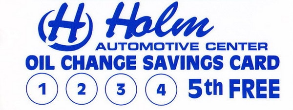 Oil Change Coupon