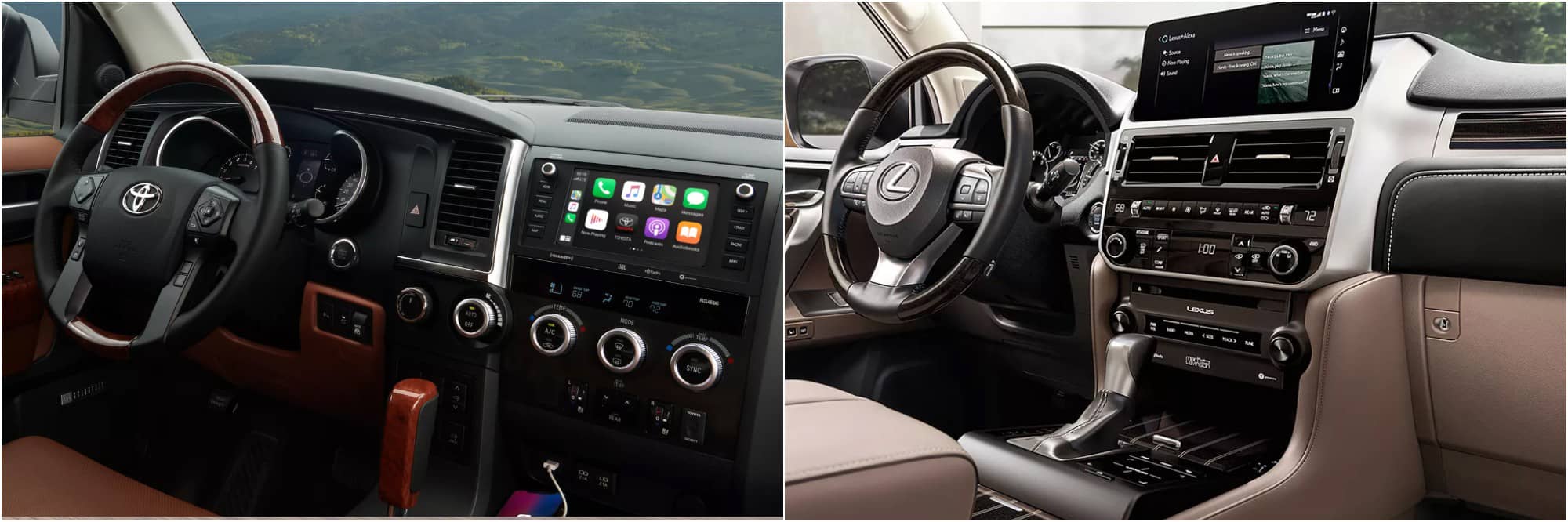 2022 Toyota Sequoia Vs. Lexus GX Interior Dash 2022 Toyota Sequoia Vs. Lexus GX Interior Dash