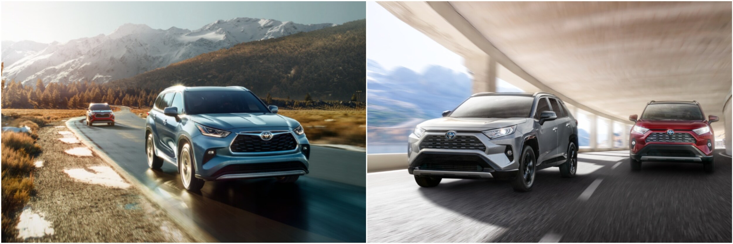 2022 Toyota Highlander Vs. Rav4 Driving 2022 Toyota Highlander vs. 2022 Toyota RAV4