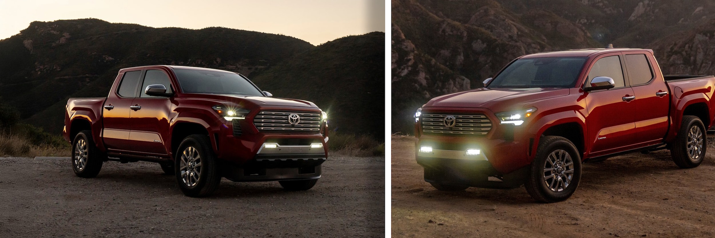 Taco%20Duo.jpg 2025 Toyota Tacoma Exterior photos on dirt road with lights