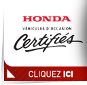 Honda d'occasion certifies
