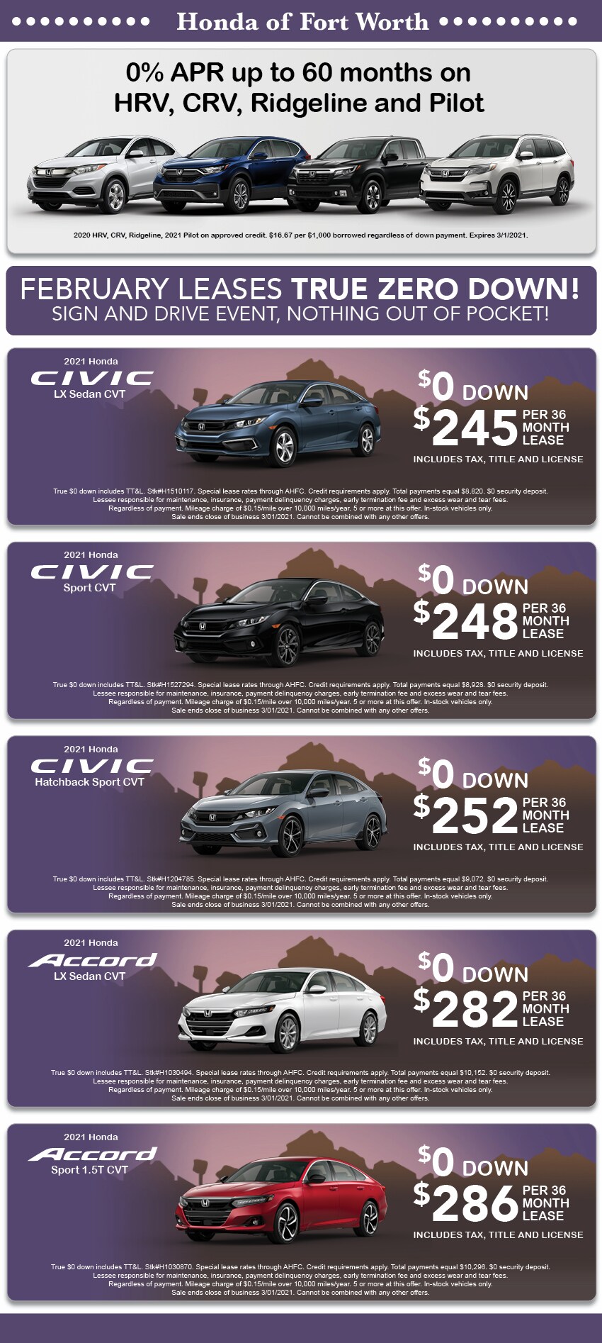 February Lease Specials February Lease specials