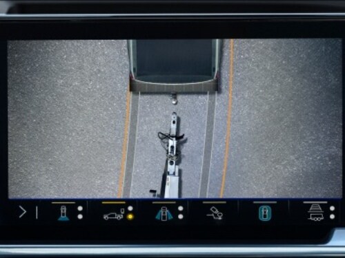 Rear camera view showing trailer hookup in the 2025 Chevrolet
Silverado 1500
