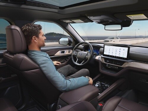 2025 Ford Explorer view of man in driver seat