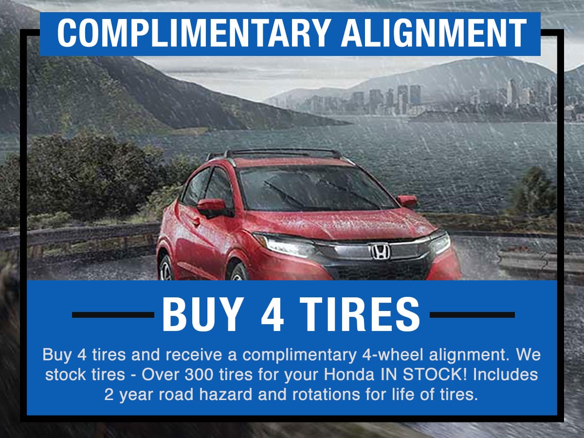 Buy 4 Tires Get A Complimentary
Alignment Honda 4 Wheel Alignment Near Fort Worth TX