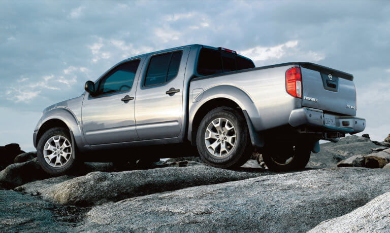 2021 Nissan Frontier exterior parked on top of boulders