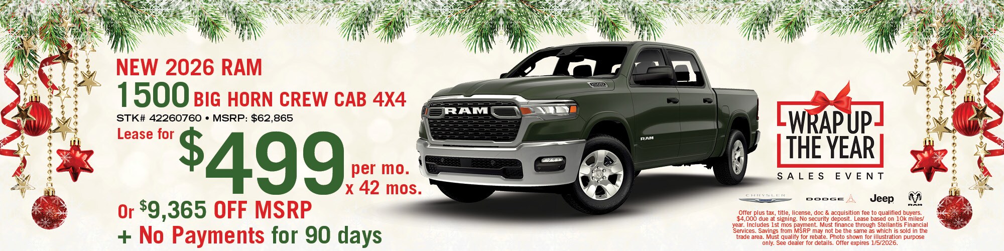 2026 Ram 1500 Big Horn Offer | Hugh White CDJR