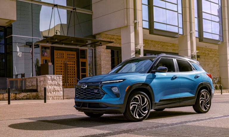 2025 Chevy Trailblazer parked by commercial building