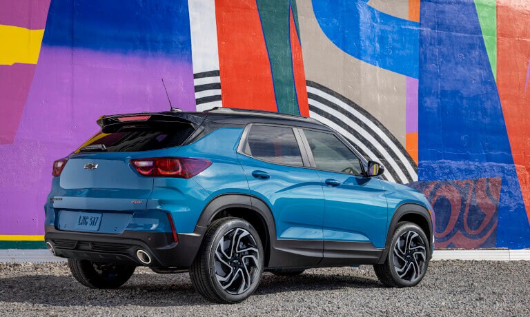 2025 Chevrolet Trailblazer parked bt graffiti wall