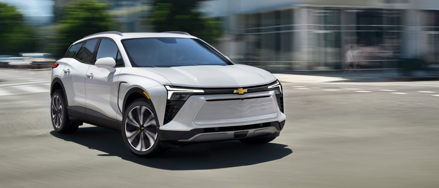 2024 Chevy Blazer EV turning in city