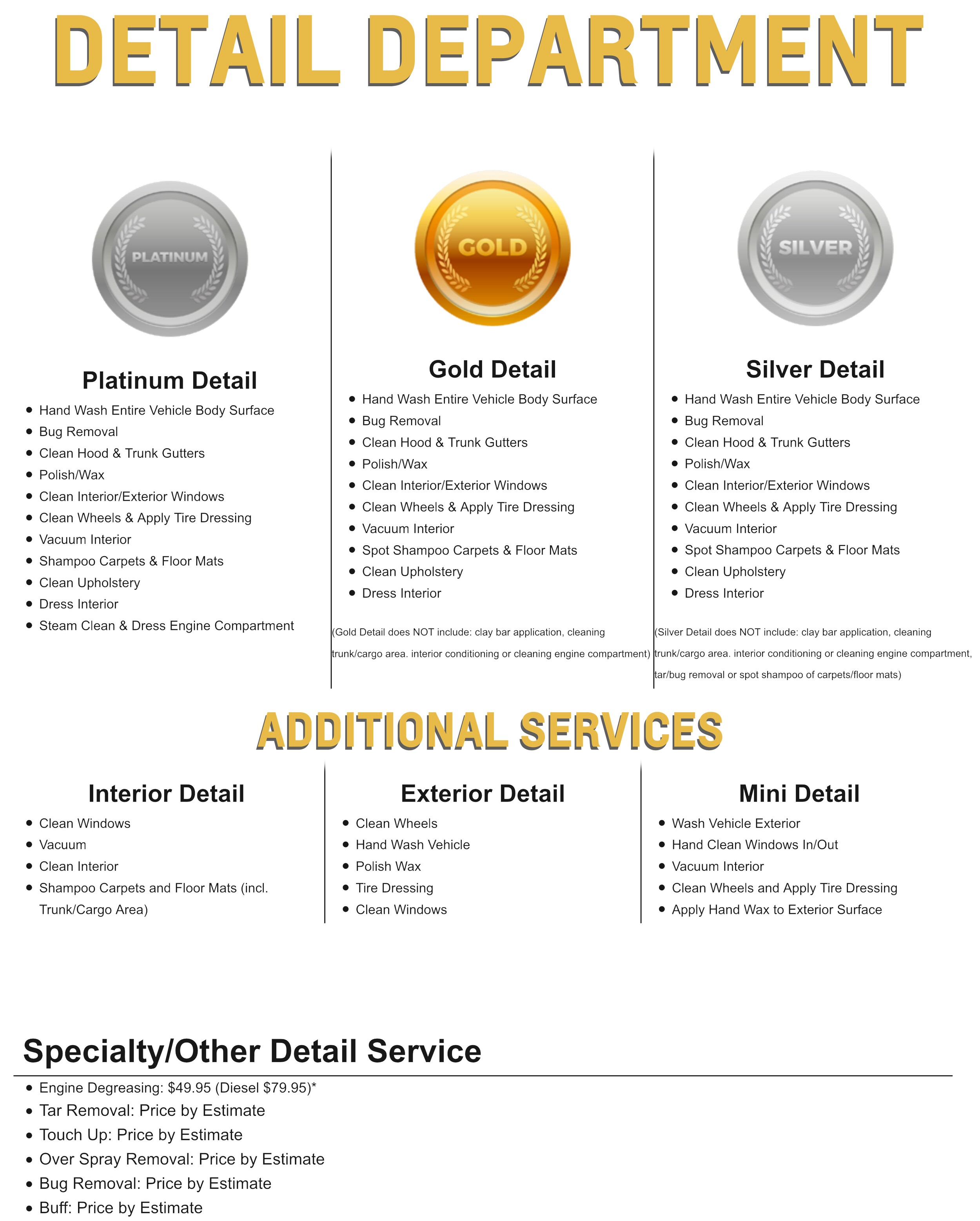 car detail department