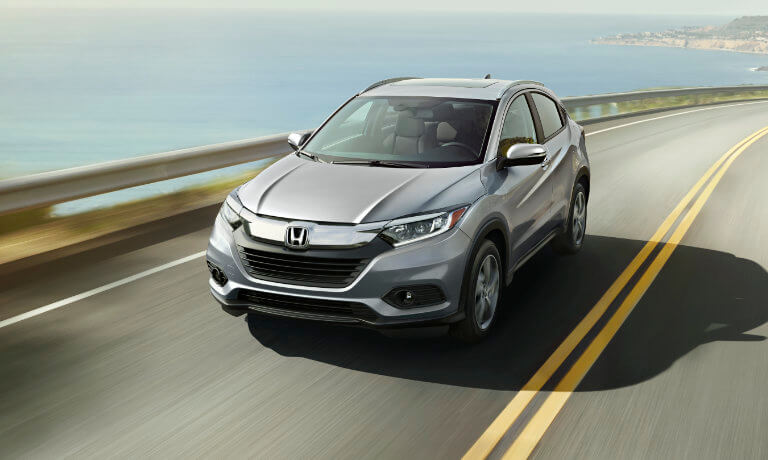 2021 Honda HR-V exterior driving along coastal highway