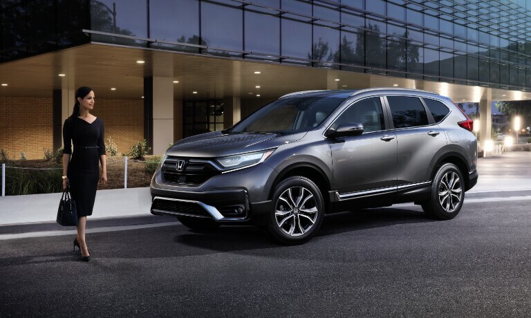 2021 Honda CR-V exterior woman walking out of office