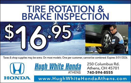 $16.95 Tire Rotation and Brake Inspection