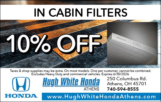 10% Off In Cabin Filters