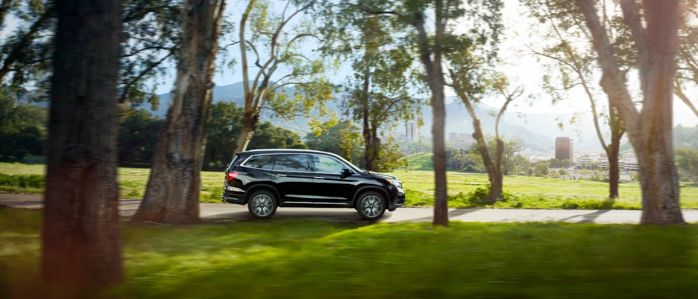 New 2021 Honda Pilot on road