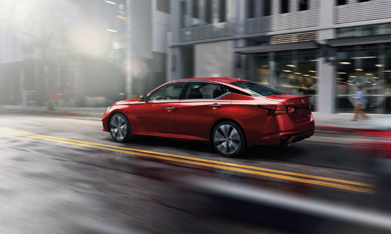 2021 Nissan Altima exterior driving down city road