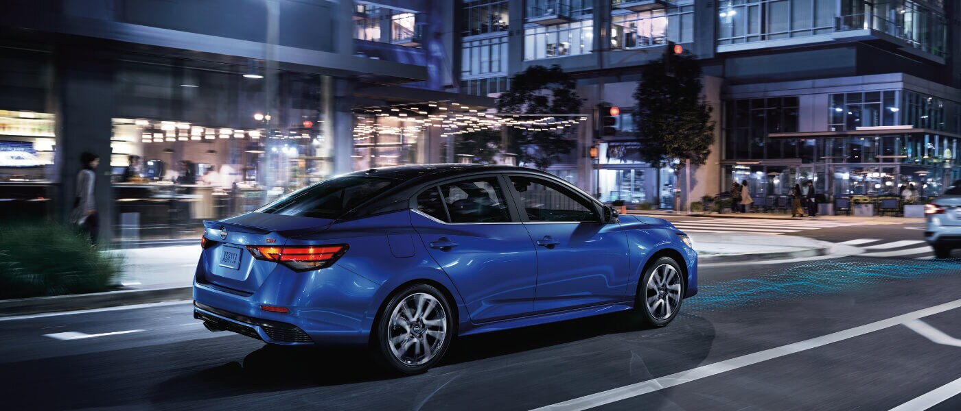 2025 Nissan Sentra driving in the city