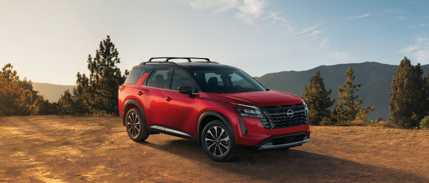 2026 Nissan Pathfinder parked on a mountain