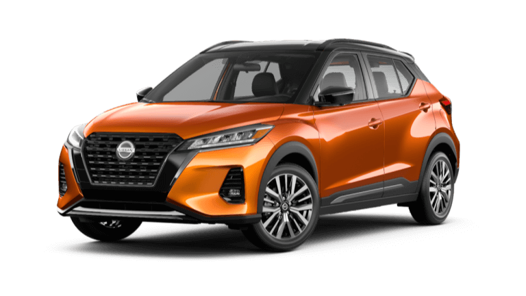 2021 Nissan Kicks SR in Monarch Orange and Super Black