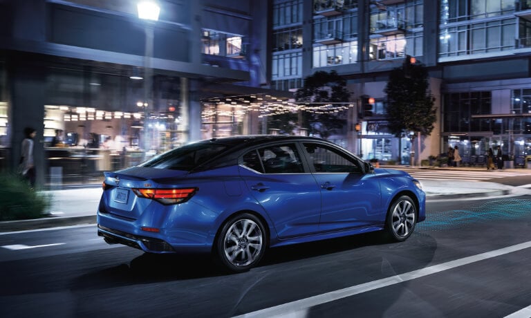 2025 Nissan Sentra driving in the city