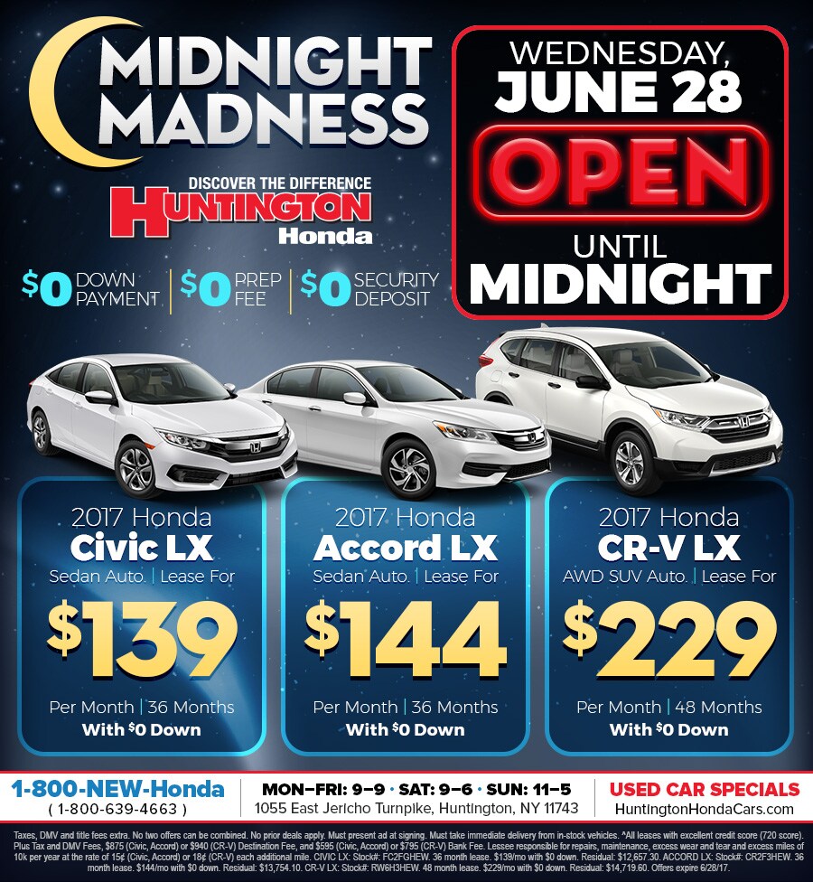 Huntington Honda Long Island Lease Specials